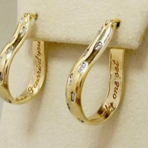 925 footprint poem earrings